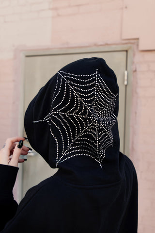 Stoned Web Hoodie Black