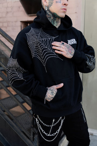 Stoned Web Hoodie Black