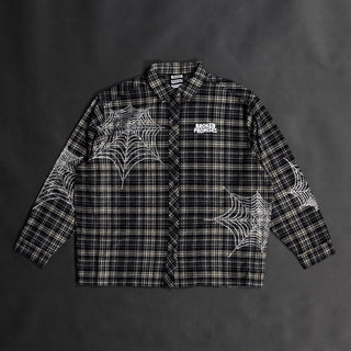 Stoned Web Rhinestone Black Flannel