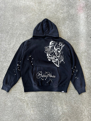 Storm of Chaos Embroidered Washed Hoodie