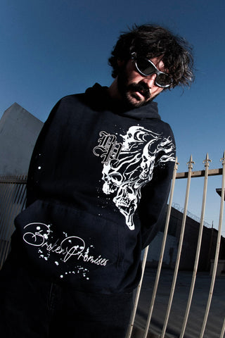 Storm of Chaos Embroidered Washed Hoodie