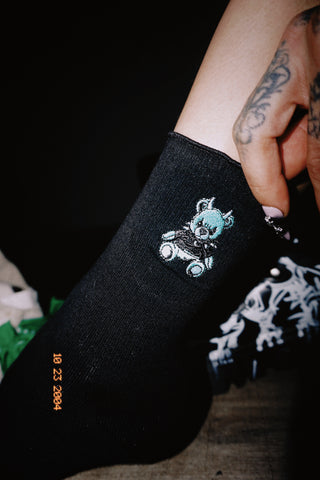 Terror Teddy Ruffle Sock