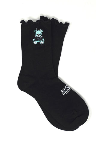 Terror Teddy Ruffle Sock