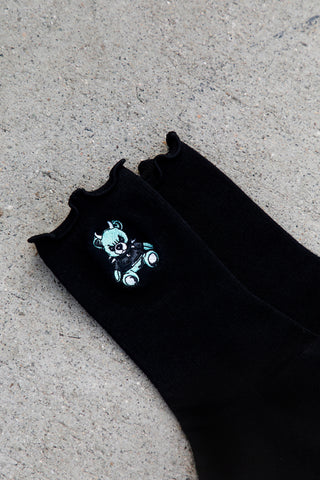 Terror Teddy Ruffle Sock