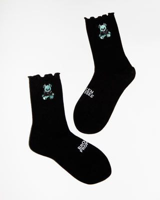Terror Teddy Ruffle Sock