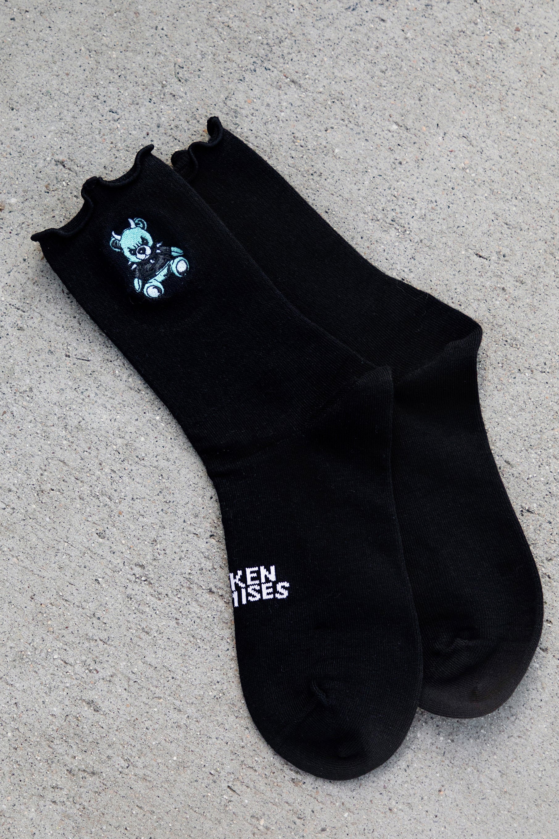 Terror Teddy Ruffle Sock
