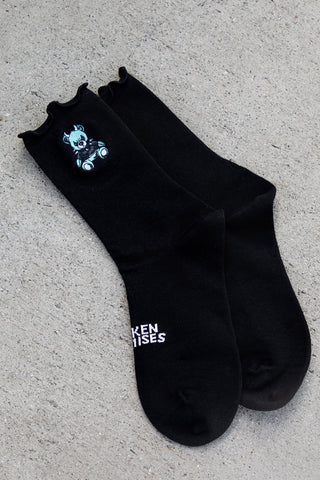 Terror Teddy Ruffle Sock