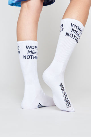 The Motto Sock White