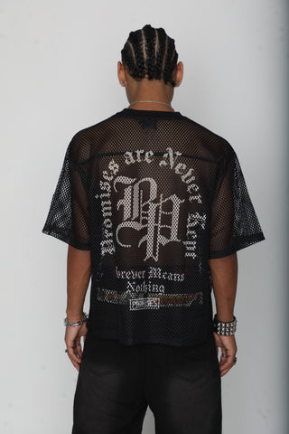 Tradition See-through Boxy Net T-shirt