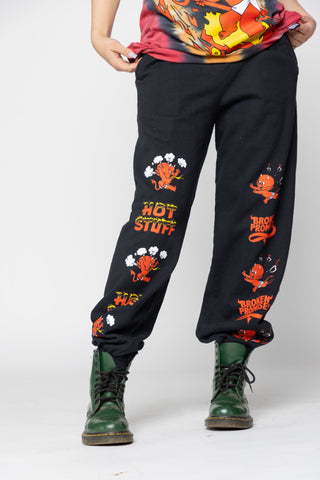 Two Moods Sweatpants Blk - BP x Hot Stuff