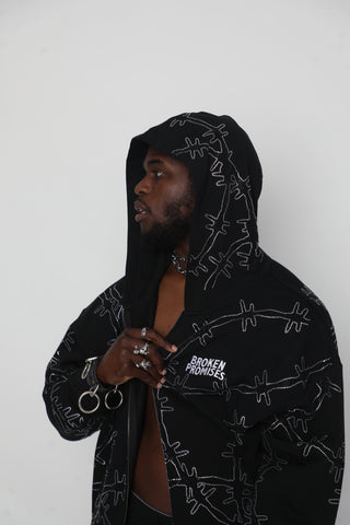 Ultrawire Rhinestone Zip Hoodie