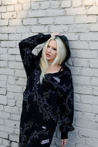 Ultrawire Rhinestone Zip Hoodie