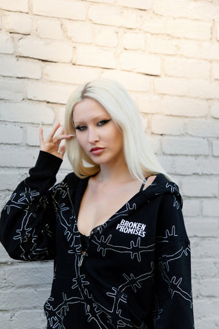Ultrawire Rhinestone Zip Hoodie
