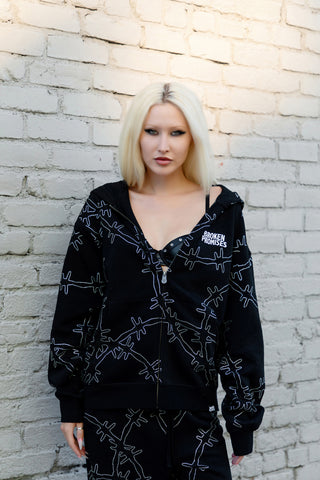 Ultrawire Rhinestone Zip Hoodie