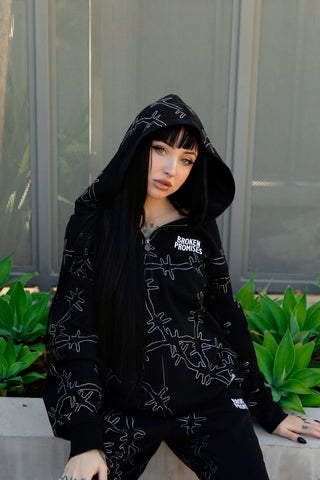 Ultrawire Rhinestone Zip Hoodie