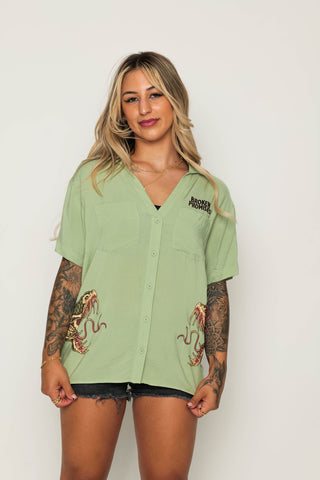 Viper Button Up Shirt Sage