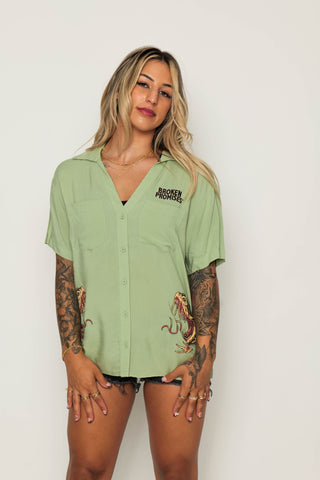 Viper Button Up Shirt Sage