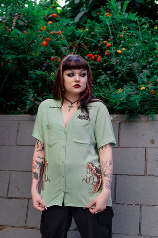 Viper Button Up Shirt Sage