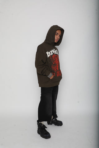 Wasted Love Hoodie Brown