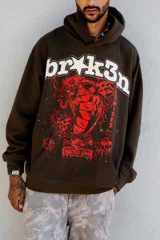 Wasted Love Hoodie Brown