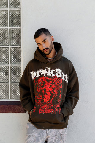 Wasted Love Hoodie Brown