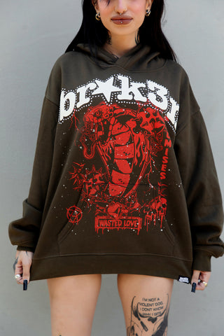 Wasted Love Hoodie Brown