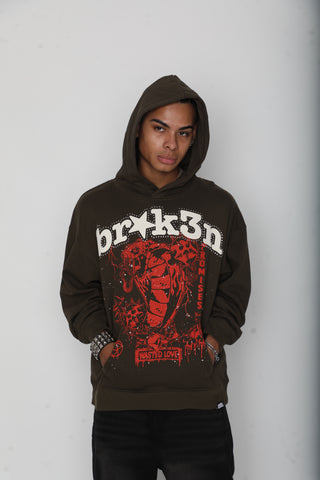 Wasted Love Hoodie Brown