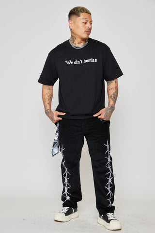 We Ain't Homies Heavyweight Tee Black