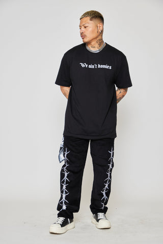 We Ain't Homies Heavyweight Tee Black