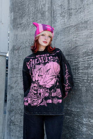 Stiletto Overdyed LS Tee